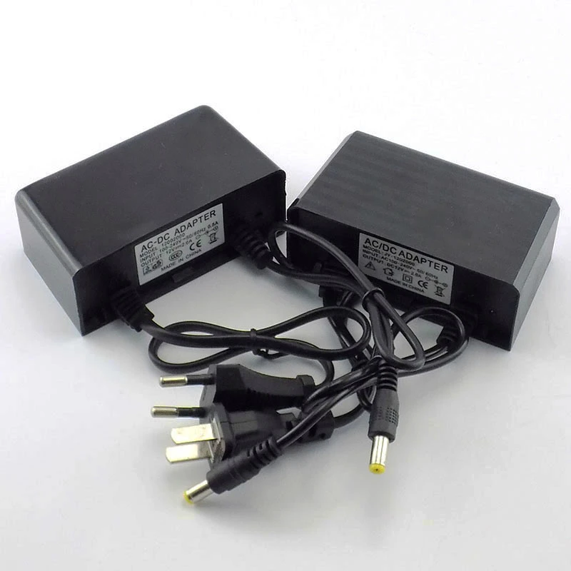 กลางแจ้งกันน้ำ AC/DC 12V 2A 2000ma 100-240V EU Plug Power Adapter สำหรับกล้องวงจรปิด LED Strip Light