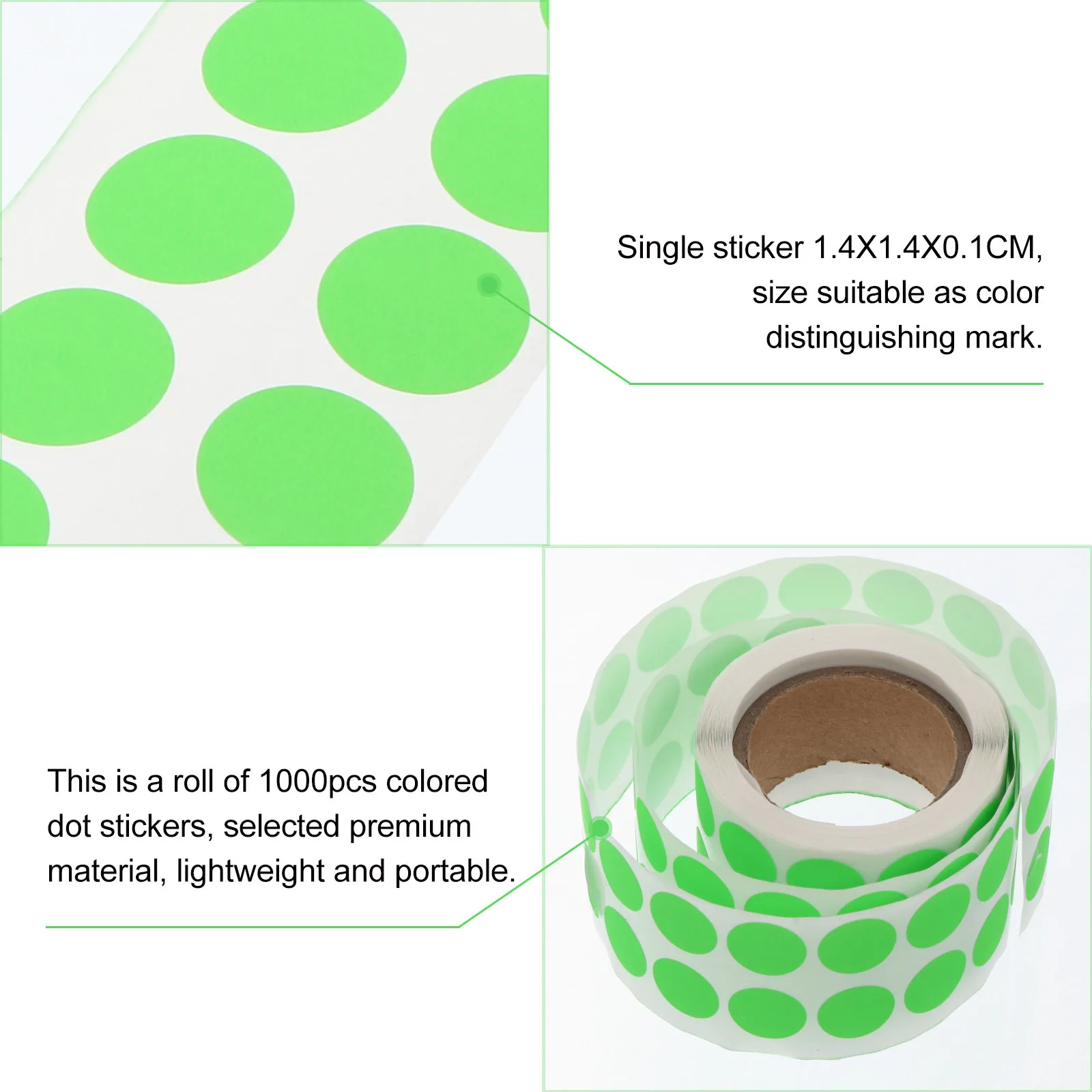 

Fluorescent Dot Stickers Self-Adhesive Colored Round Scrapbook Labels Creative DIY Decorative Craft Sealing Stickers