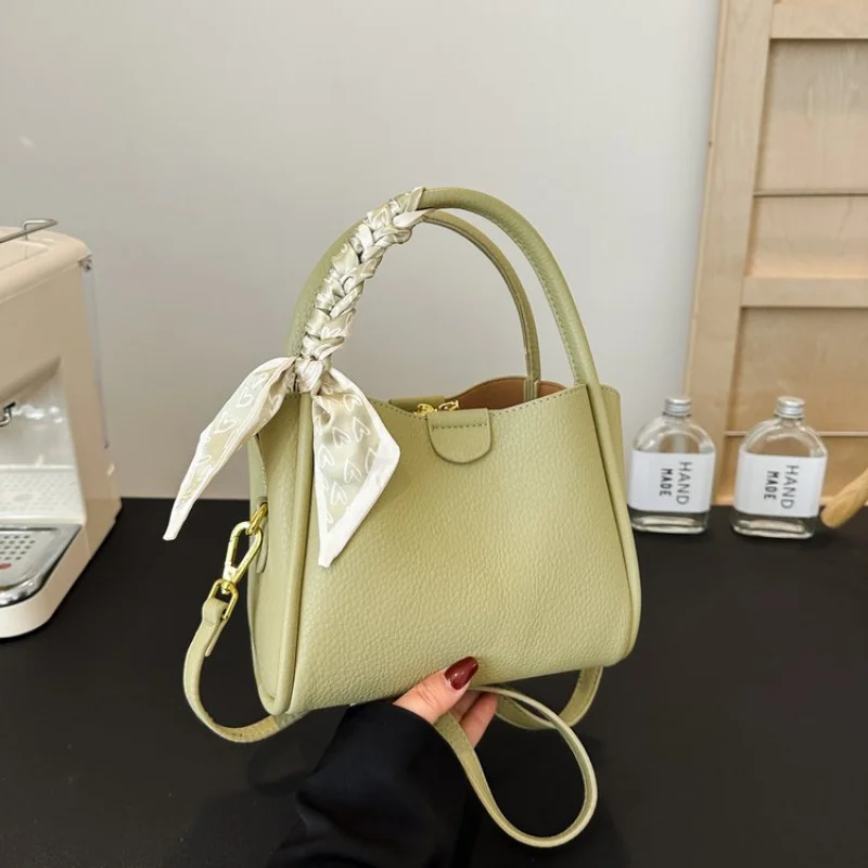 

Роскошная женская сумка-мессенджер из натуральной кожи, популярный дизайн со съемным ремешком для универсальных стилей для переноски