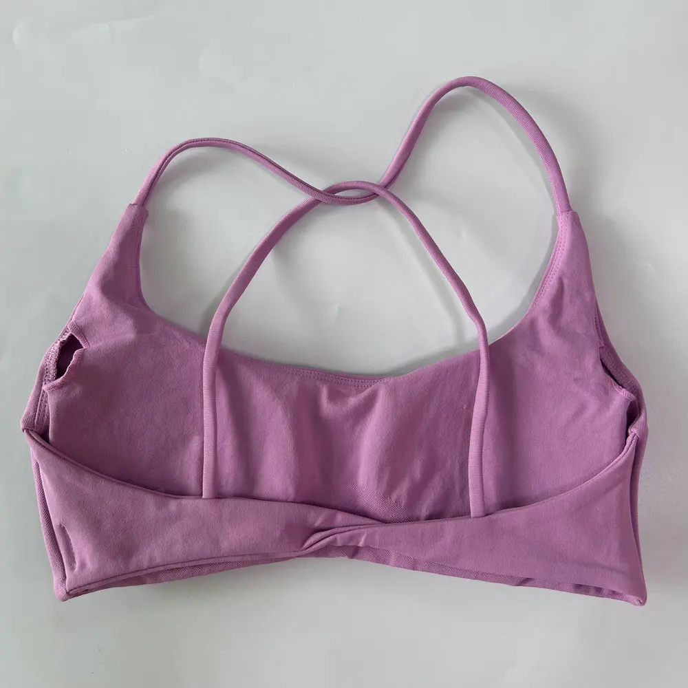 Pericic Twist Back BH Sexy Rückenfreies Gepolstertes Gym-Top Damen Yoga-BH Mittlere Stütze Atmungsaktiver Sport-BH Fitness-Tanktops – Detail 14
