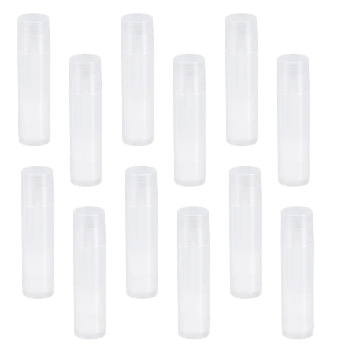 25Pcs Lip Balm Tubes Natural Clear Polypropylene Empty Containers 5.5ml Caps Standard Size for Craft Lip Container