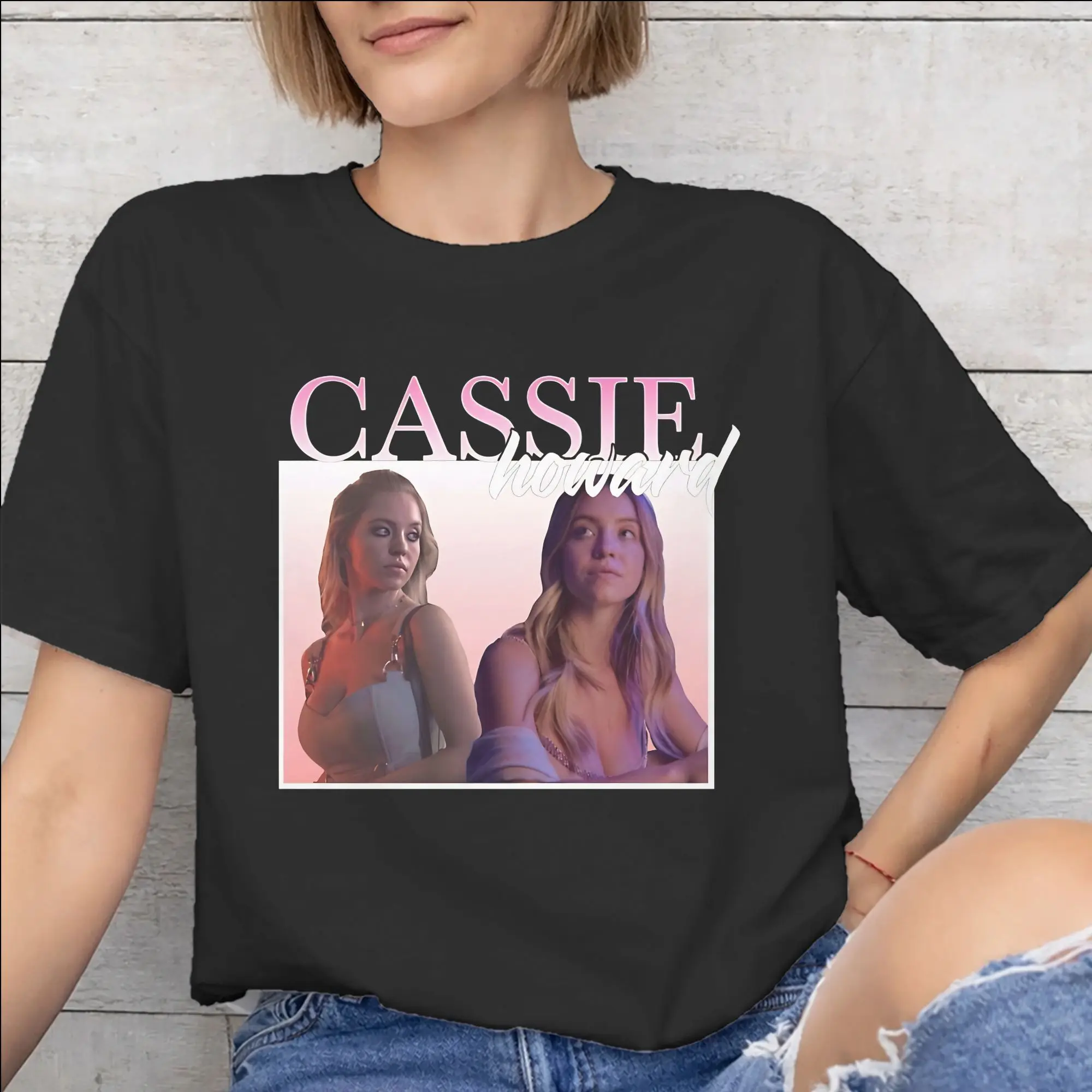Cassie Howard Sydney Sweeney Merch Men Women T Shirt Cotton Tee Printed  Tops T-shirt