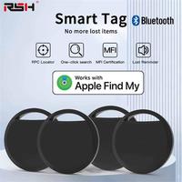 4-pack Black Smart tag(only IOS),Work with Apple Find My (iOS only), GPS Global positioning Smart tracker for key bag car wallet