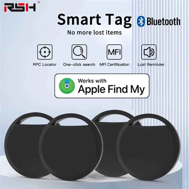 4-pack Smart Air tag(only IOS),Work with Apple Find My (iOS only), GPS Global positioning Smart tracker for key bag car wallet