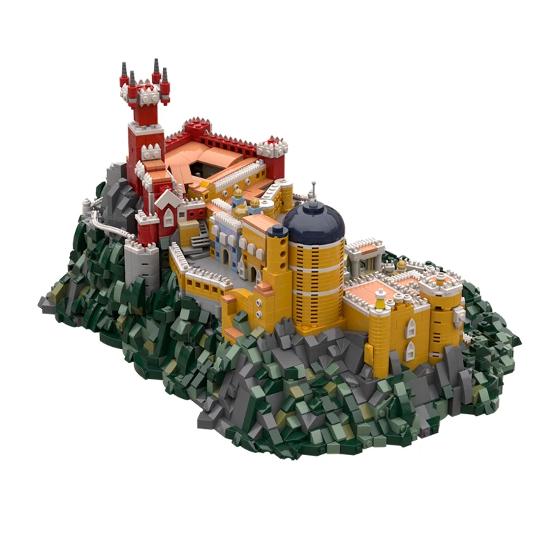 3780 pezzi MOC Palacio da Pena, Sintra, Portogallo Architettura Blocchi di costruzione Bambini creativi STELO Costruzione di plastica