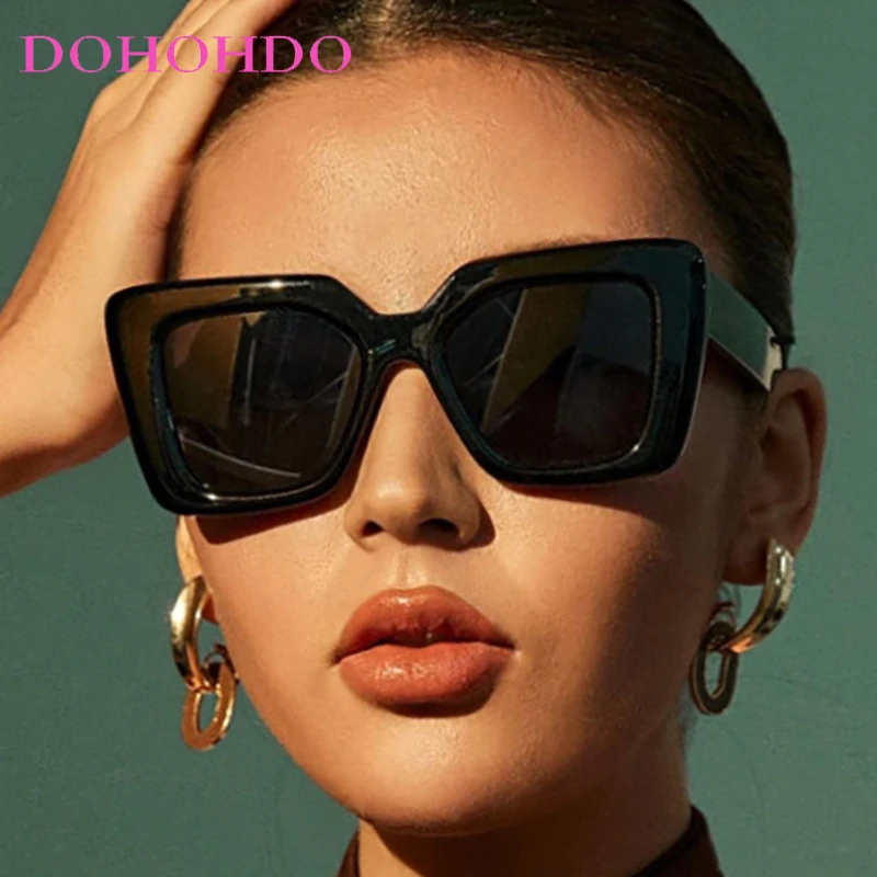 

Fashion Brand Designer Sunglass Men Vintage Trendy Big Frame Square Women Sunglasses Driving Shades Travel Eyeglasses Male UV400