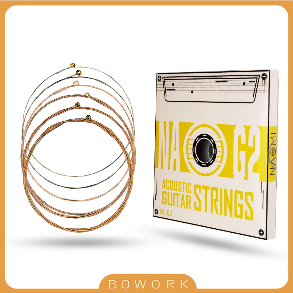 

Pack Of NAOMI Strings Acoustic Guitar Strings Hexagonal Core Nickel Bronze Bright Tone Extra Light Guitarra Accessories NA-G2