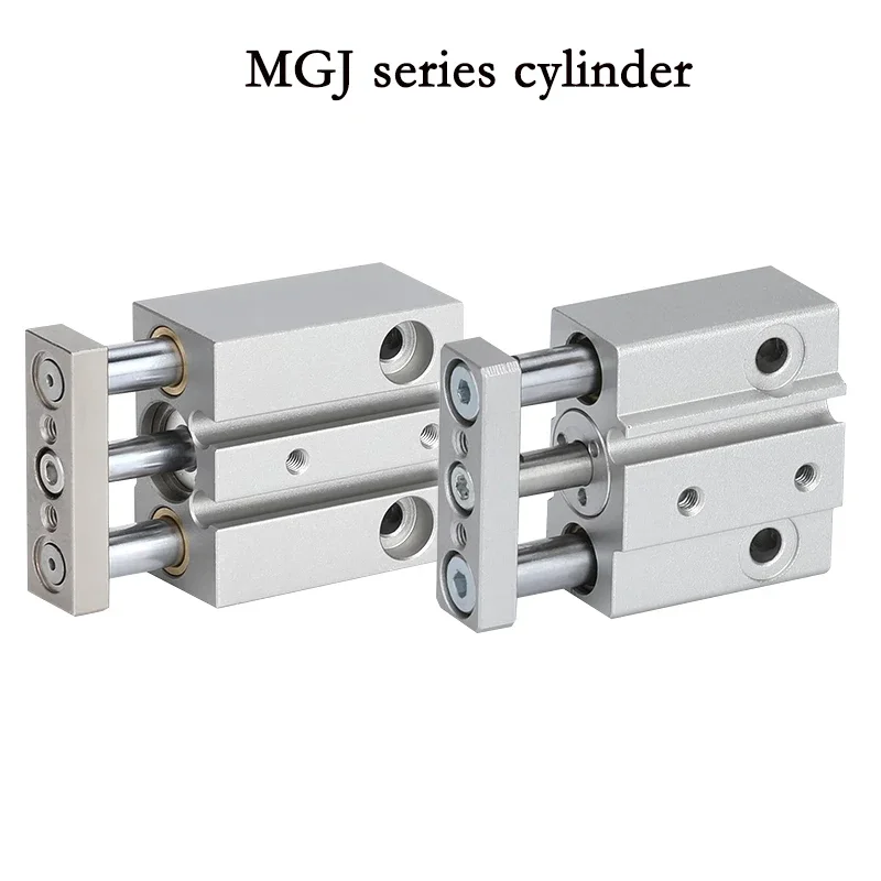 Pneumatic small three-axis cylinder three-rod micro cylinder with guide rod MGJ6-5 MGJ6-10 MGJ6-15 20 MGJ10-5 MGJ10-10 15 20 25