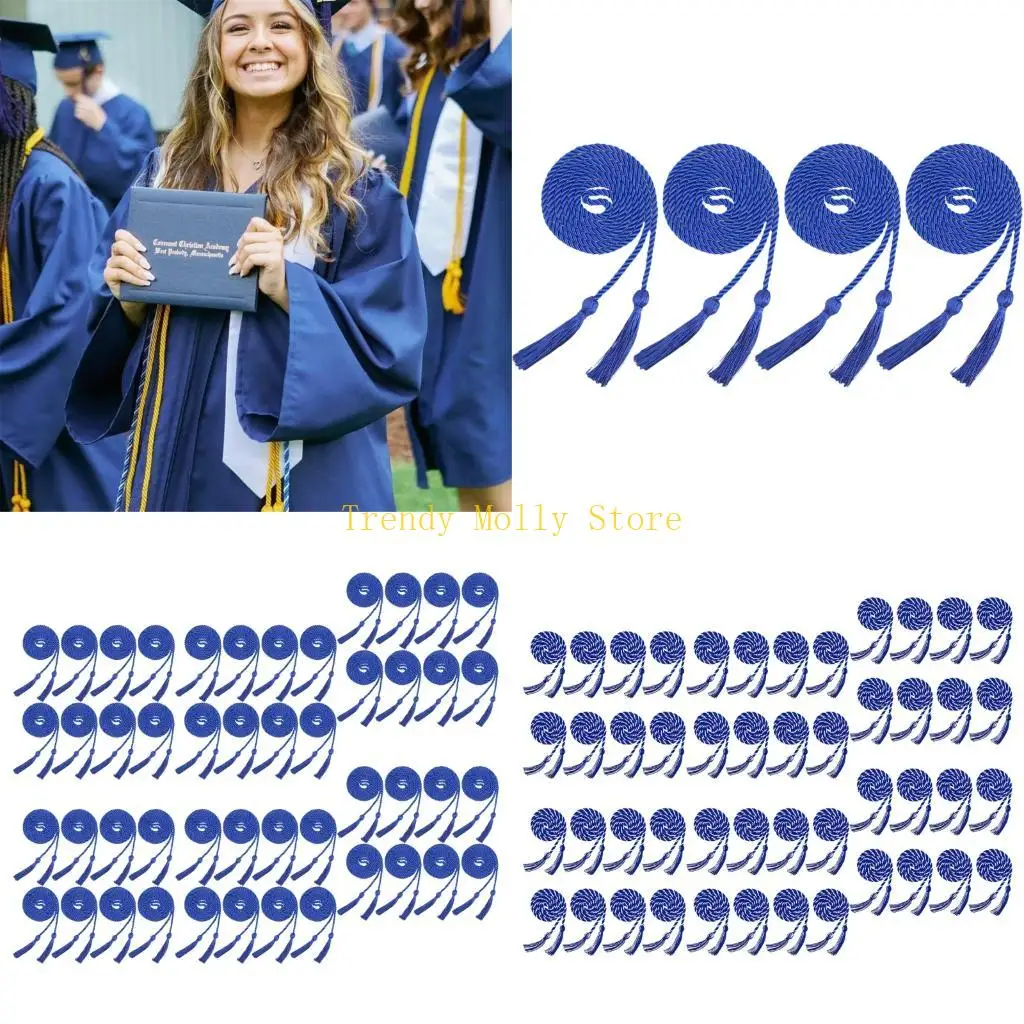 

N5KB 48pcs Multifunctional Polyester Graduation Rope Braided Cords For Degree Gown