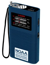 NOAA Weather Radio Portable AM FM Transistor  Battery Operated by 1500MAH(Included)with Strong Flashlinght-US only version.