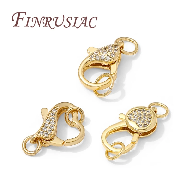 3 Stile 18K Vergoldeter Karabinerverschluss ​ ​ Für Schmuck, Karabinerverschlüsse für Armbänder, Verschlüsse für Halsketten, Verbindungselemente, Zubehör