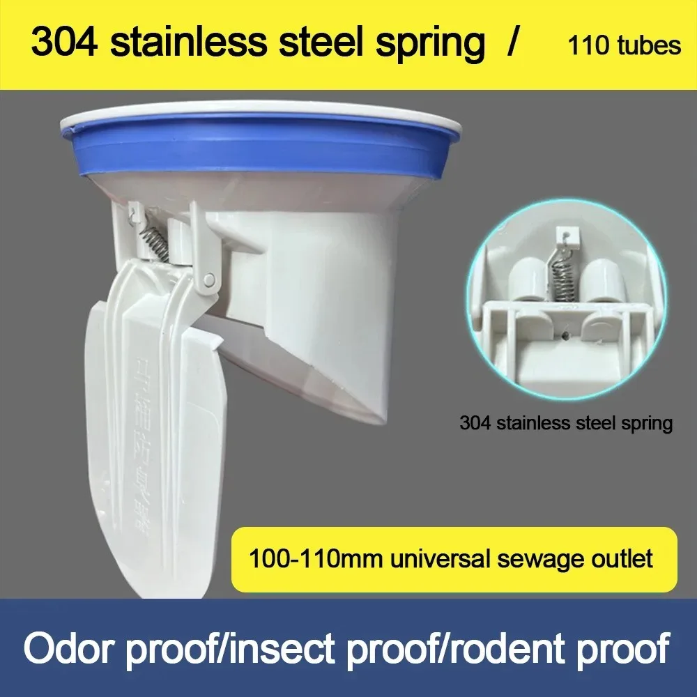 

Automatic Closing Toilet Flange Ring Anti Leak Seal Odor Resistant Floor Outlet Spill Proof Shower Drain Bathroom Accessories