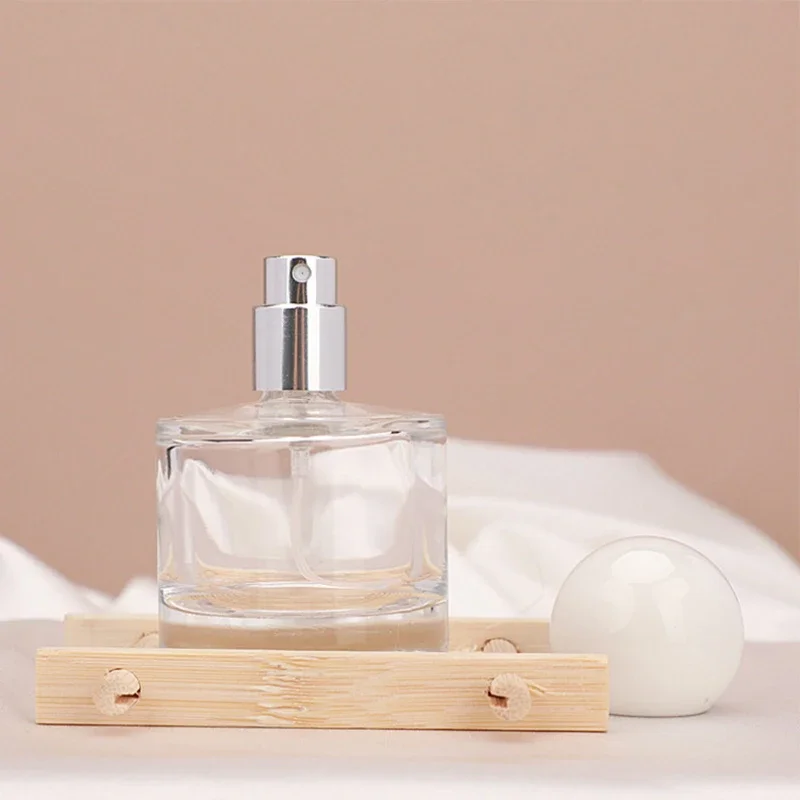 Botella de Perfume recargable vacía de vidrio de 30ml, subbotella cilíndrica, contenedores atomizadores de Perfume portátiles de viaje, botella de muestra
