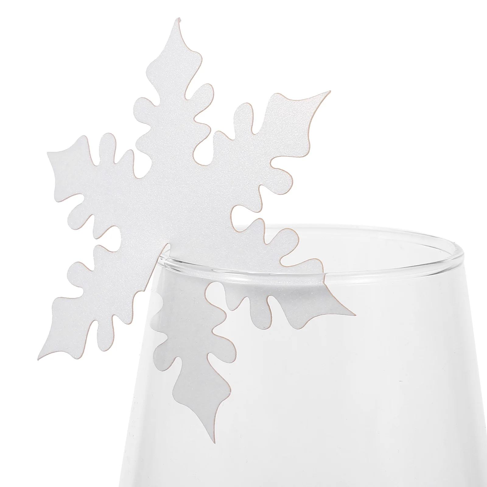 

50Pcs Snowflake Table Name Place Cards Hollow White Paper Wine Glass Decoration Wedding Birthday Party Favor Place Cards