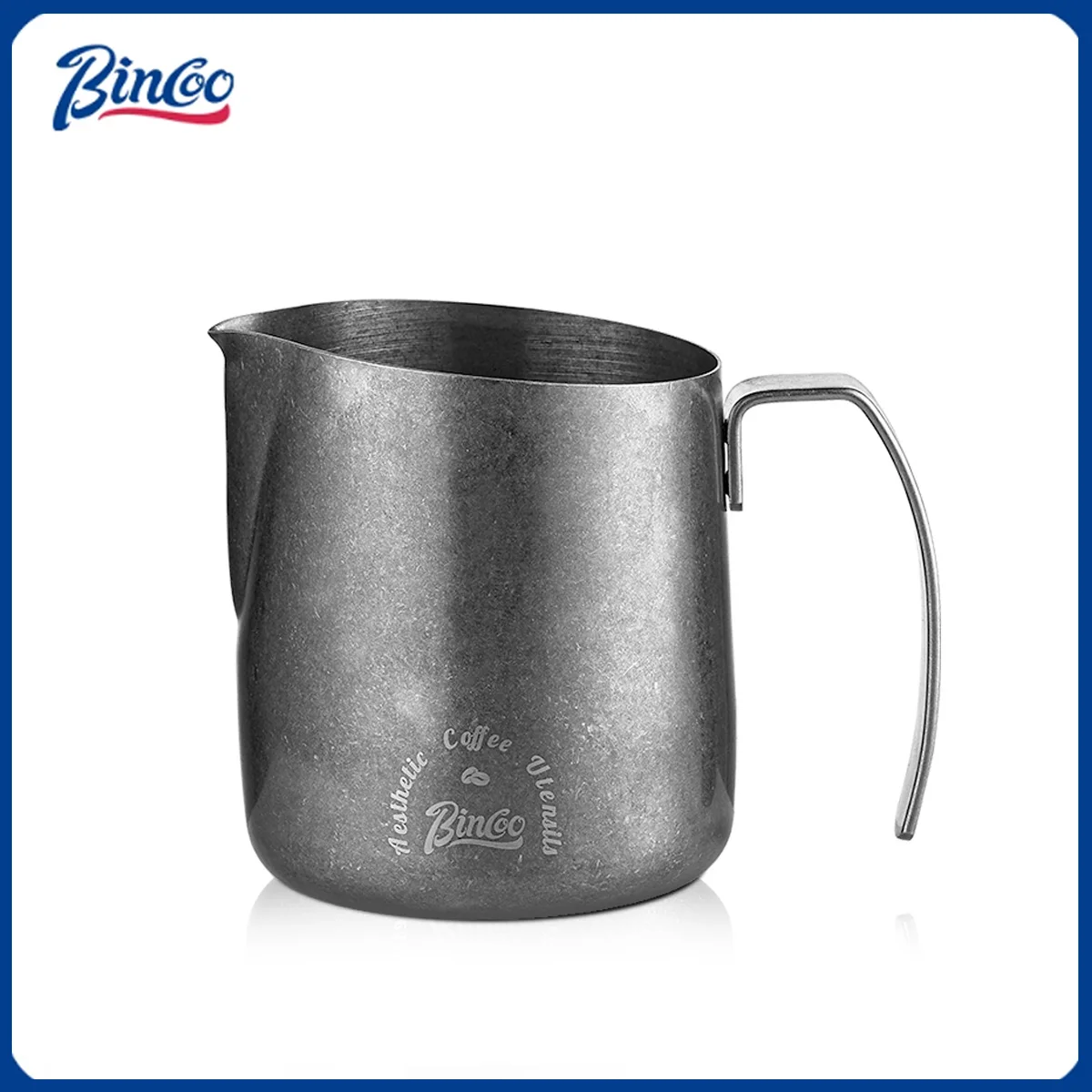 

Bincoo 500/750ml Stainless Steel Coffee Milk Jug - Latte Art Frothing Pitcher with Measurement Lines for Home & Cafe Barista Use
