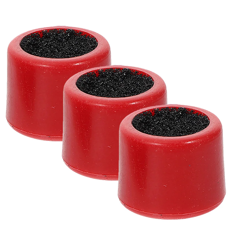 3Pcs Round Pool Cue Tip Sander Tool for Shaping Repairing Billiard Cue Tips Red Sanding Tool Set Billiards Accessories