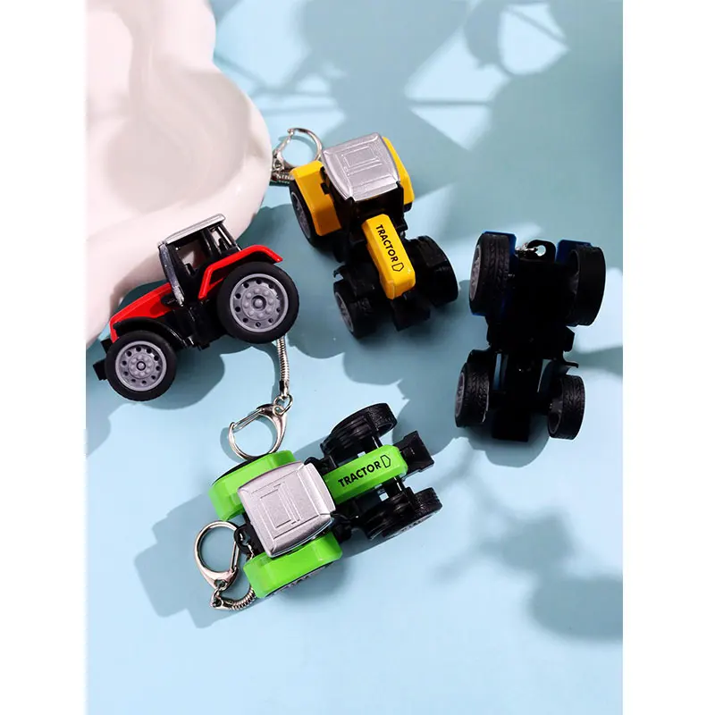 Funny Creative Colorful Resin Tractor Keychain Gift for Friend Classmate Birthday Gift for Women HUANZHI 2025 NEW