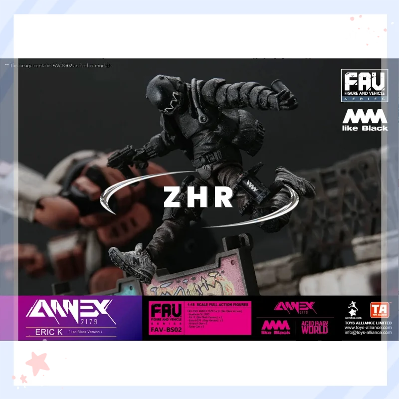 متوفر في المخزون حرب المطر الحمضية x AAAA مثل الأسود x ANNEX 2179 FAV-BS02 إريك K (مثل الإصدار الأسود) نموذج جندي متحرك لعبة شخصيات الحركة