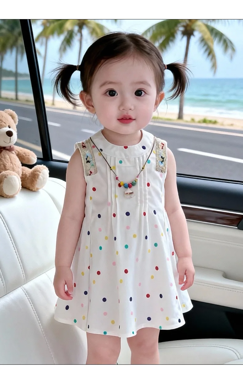 

new 18M-6T summer child kids girls cute sleeveless dress
