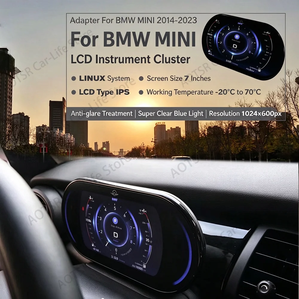 Aftermarket Digital Dashboard For BMW Mini 2014~2023 LCD Dashboard Car Interior Refit Accessories Full LCD Digital