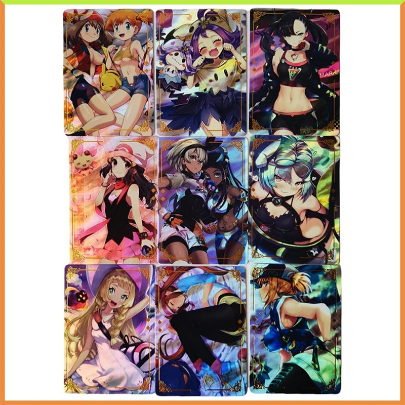 

Anime Pokemon DIY ACG Tabletop Battle Game Cards Marnie Gloria Touko Iono Lillie Toys for boys Collectible Card Birthday Present