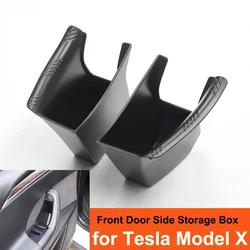 Für Tesla Modell X 2023, Innenzubehör, Vordertür, Seitengriff, Aufbewahrungsbox, Fach, versteckter Organizer, Telefon-Brillenhalter, ModelX