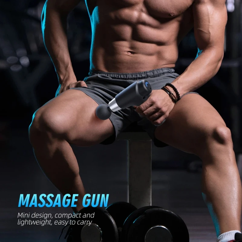 Mini fascia gun 6-speed variable frequency vibration portable relaxation shoulder and neck muscle fitness portable massager