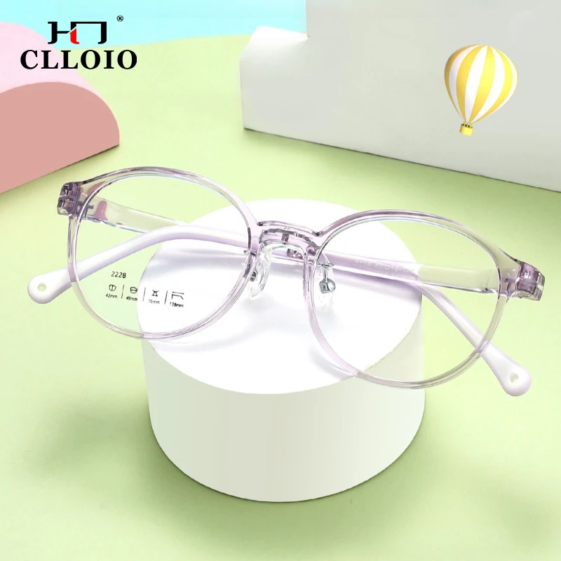 

CLLOIO Classic Ultralight Versatile Kids Myopia Learn Eyewear Durable TR90 Oval Children Optical Frame Customizable Prescription