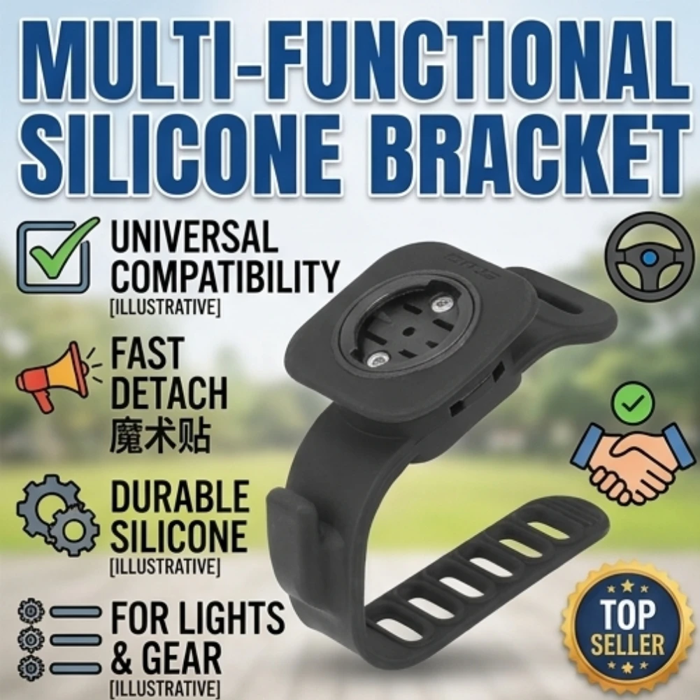 Multipurpose Silicone Bike Computer Mount for Garmin Varia Radar Tail Light Handlebar Extension Bracket GUB 630 Accessories