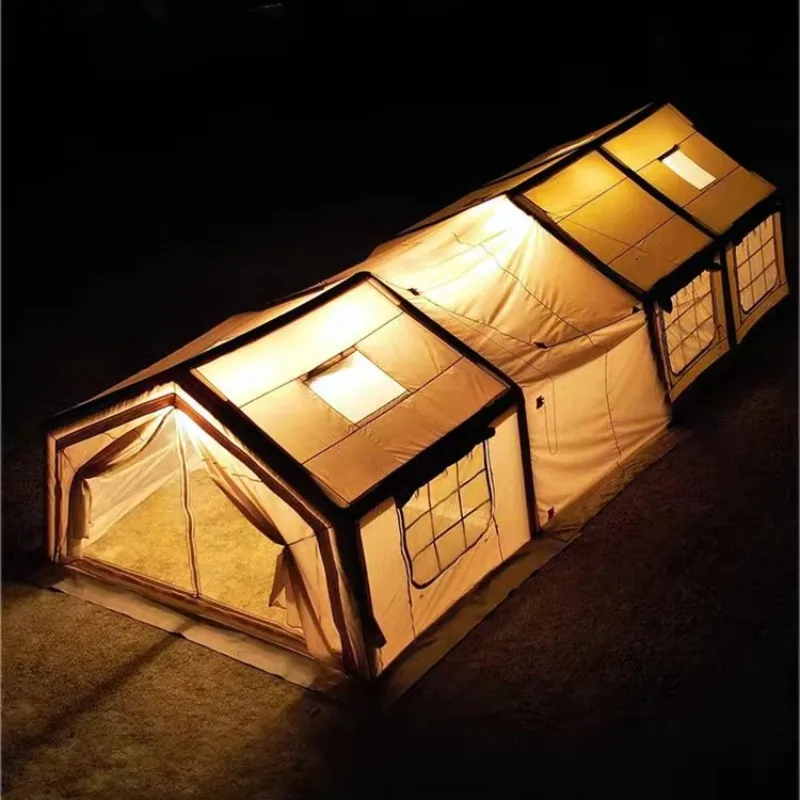 #￥Newest Large Inflatable Combination Air Column Tent Cheap Outdoor Camping Party Tents for Sale