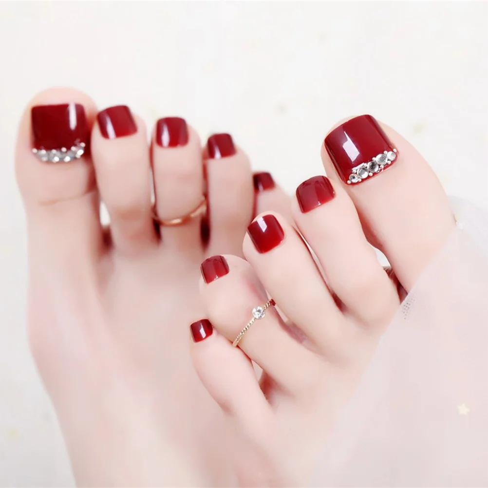 

Nail Stickers Diamond Design Reusable Adhesive For Party Bridal Feet Manicure Accessories Nail Art Decor