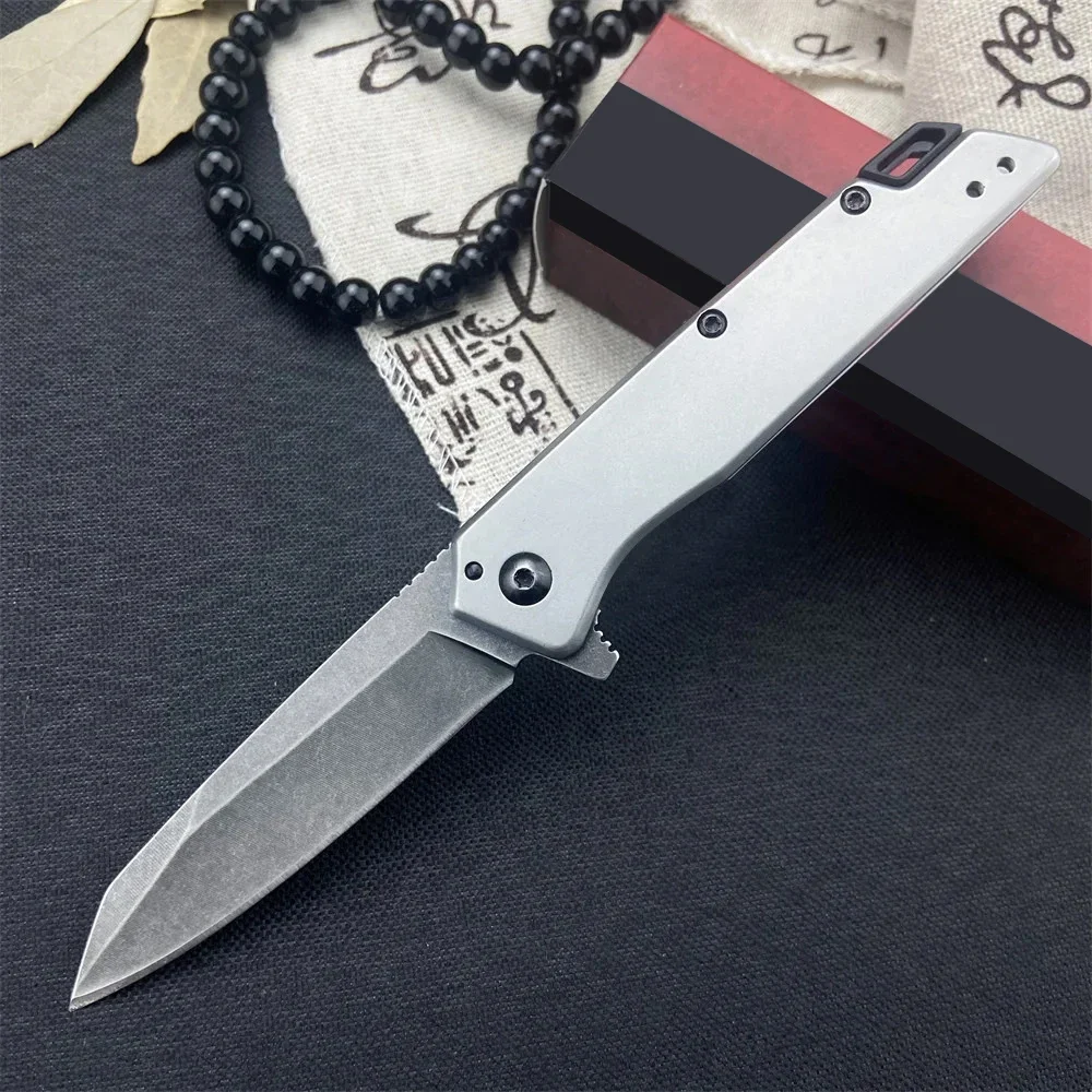 High Hardness KS 1365 Misdirect Flipper Folding Knife Top S35V Blade 420 Steel Handles Pocket EDC Tool Outdoor Tactical Knife