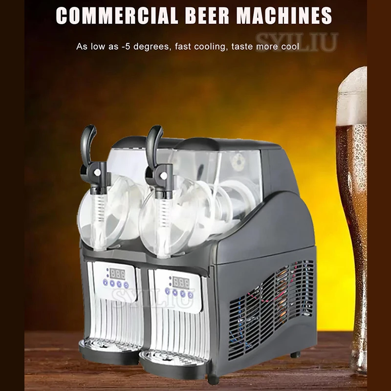 Snow Melting Machine Slush Machine Commercial Single And Double Cylinder Snow Granulator Cold Drinking Beverage