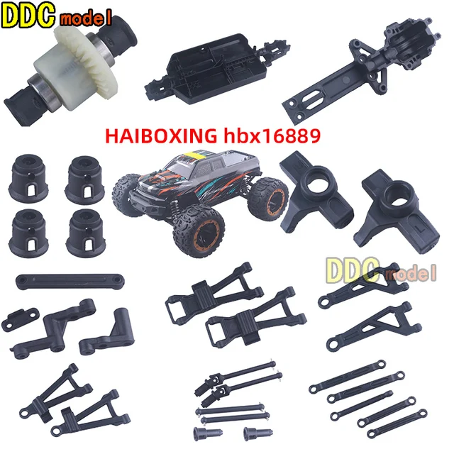 HAIBOXING 1/16 dla hbx16889A/16889 S1601 zdalnie sterowanym samochodowym części zamienne RC aktualizacja wał napędowy mechanizm różnicowy ramię/ponyże