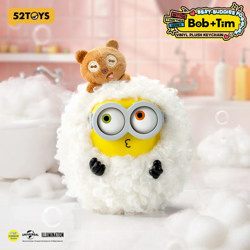52TOYS Mystery Box Bob & Tim – Scatola cieca portachiavi in peluche di vinile della serie Best Buddies Forever