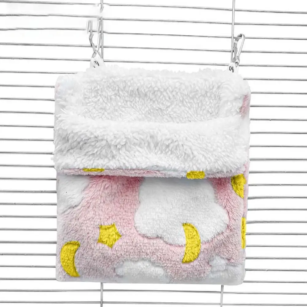 Cama para Mascotas con Diseño de Estrellas, Bolsa de Dormir Suave y Cómoda para Hámsteres, Hamaca para Mascotas, Bolsa Columpio, Nido Cálido para Cobayas