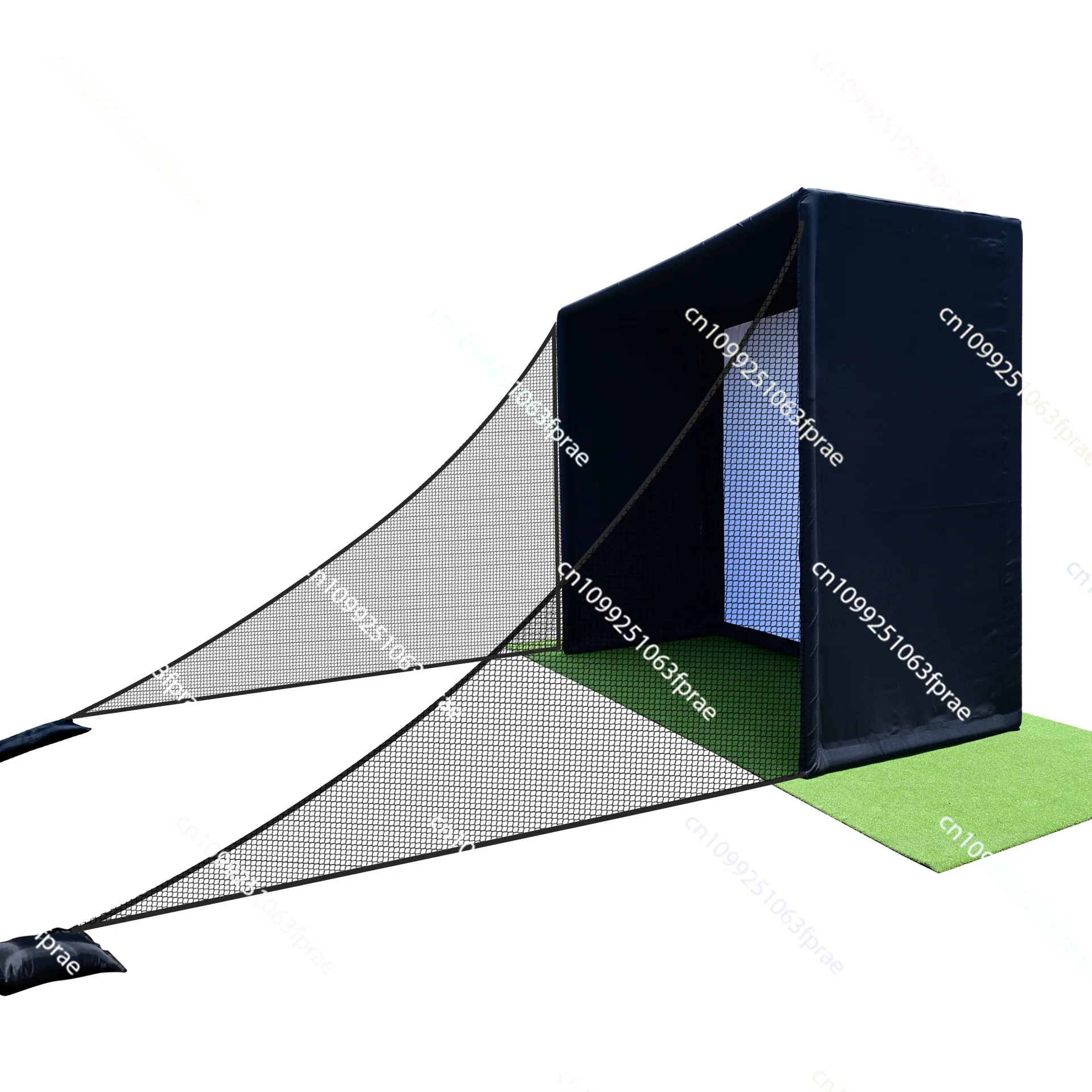 Indoor projection percussion cage golf emulator percussion shed