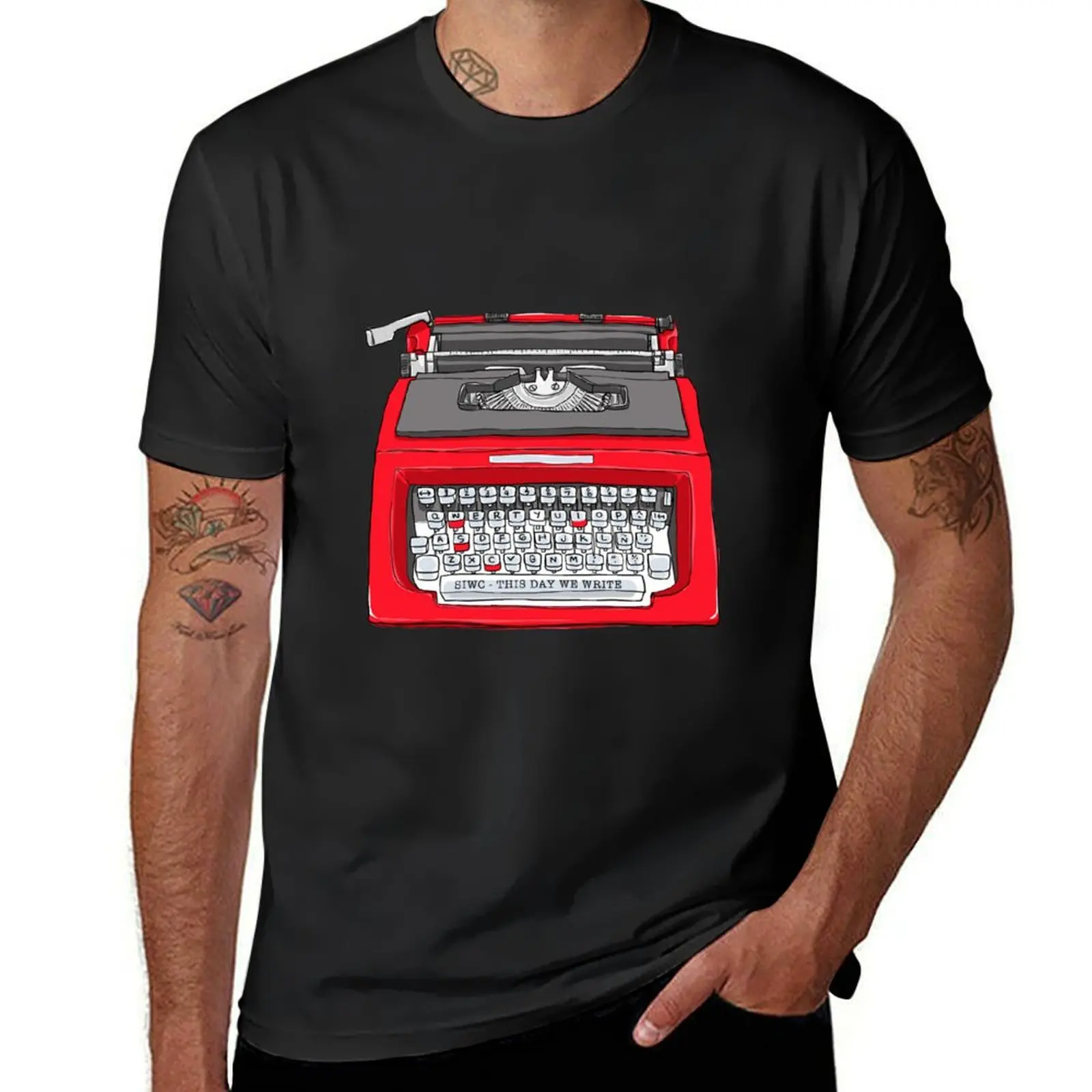 This day we write typewriter T-Shirt tees customs design your own plus sizes mens plain t shirts