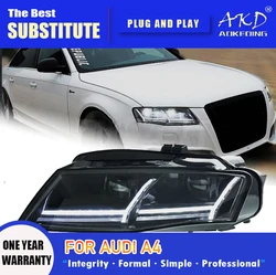 Head Lamp for A4 A4L B8 LED Headlight 2009-2012 Headlights A4L DRL Turn Signal High Beam Angel Eye Projector Lens
