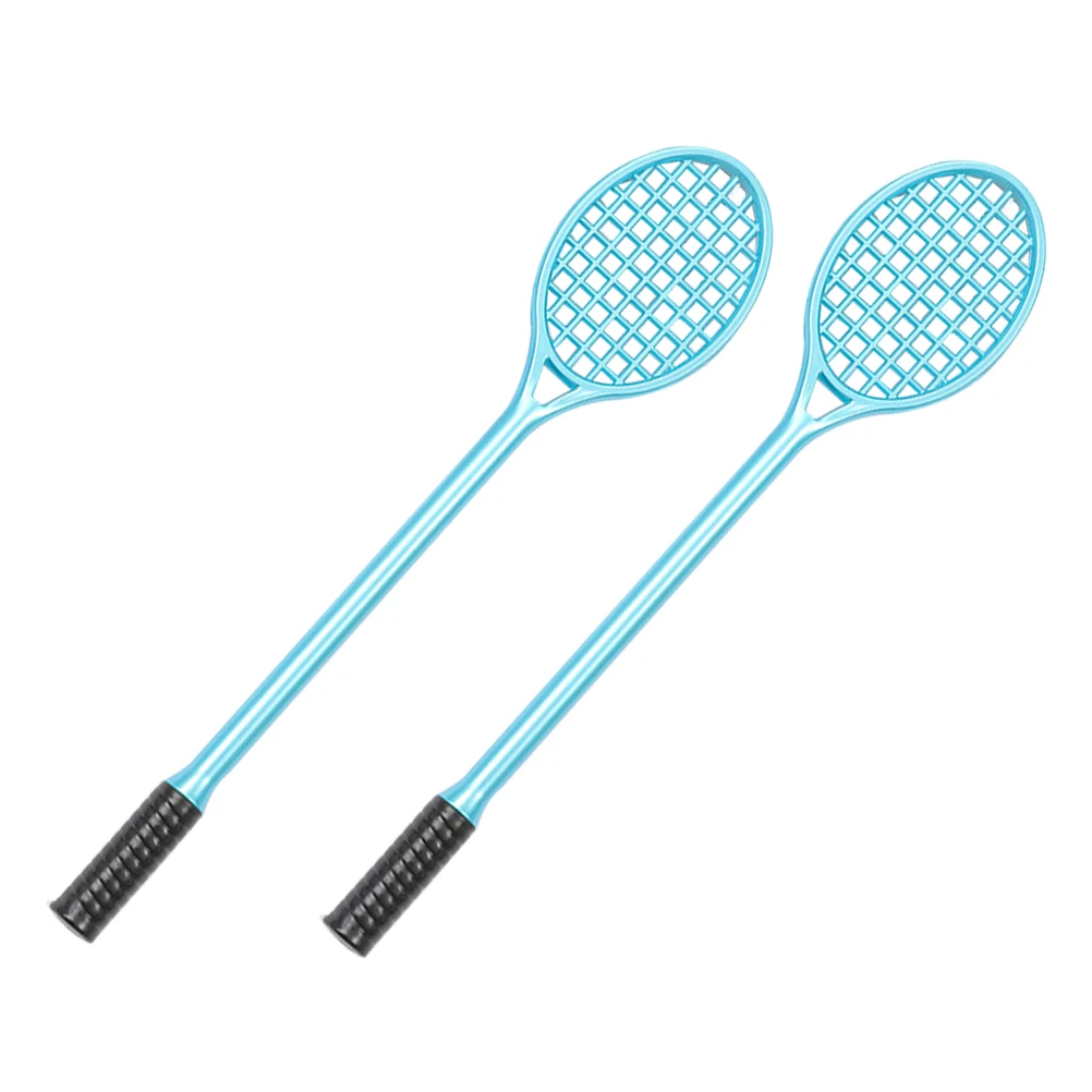 

2 Pcs Writing Pen Racket Student Badminton Plastic Shape Aesthetic School Supplies