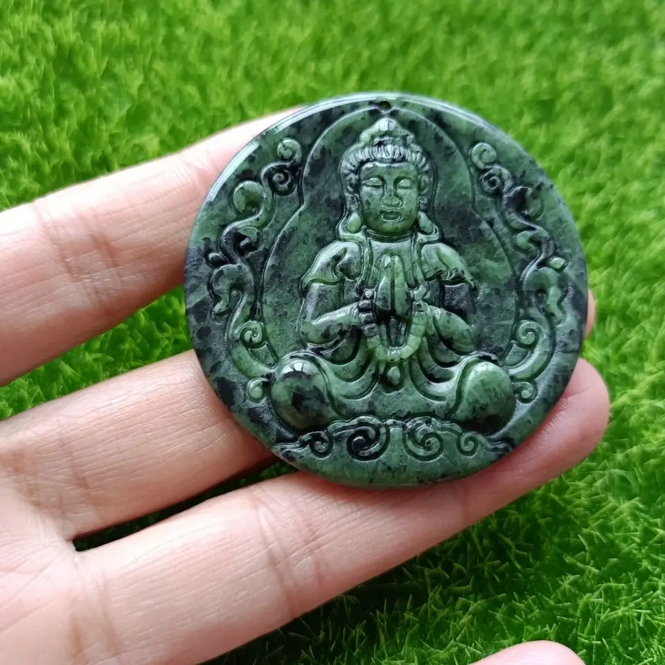 

Natural Tibetan Jade Medicine King Shi Yu Pendant for Men and Women Buddha Jade Health Pendant Jade Yu Pei Necklace