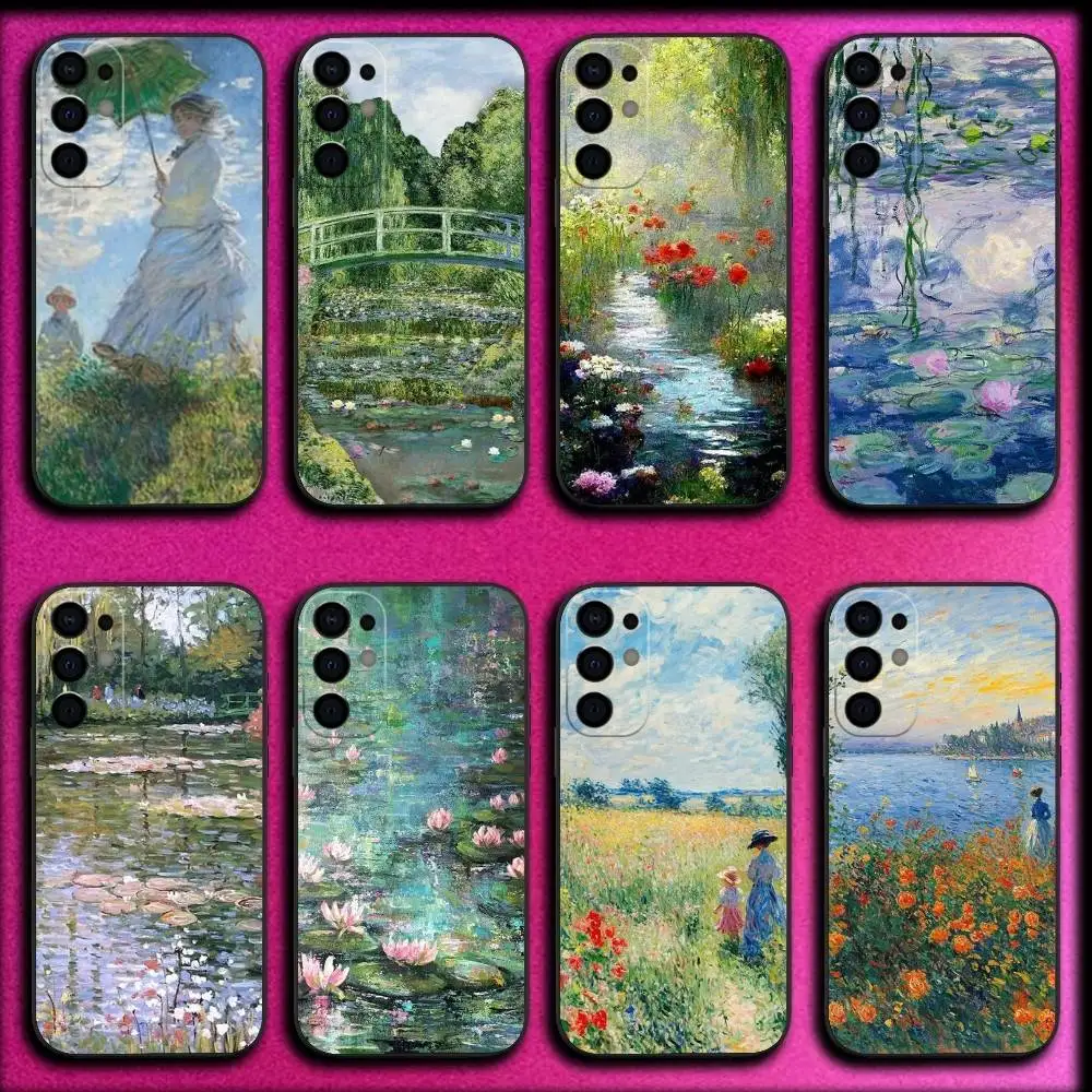 

C-Claude Monet Impressionism Painter Phone Case For Samsung S25,S24,S21,S22,S23,S30,Ultra,S20,Plus,Fe,Lite,5G Black Cover