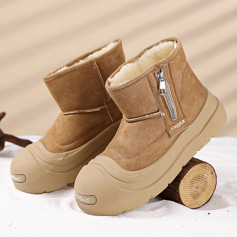 Men Winter Oxford Boots PU Leather Cozy Inner Lining Non-Slip Outsole Classic Casual Ankle Shoes for Outdoor Work Daily Wear Non