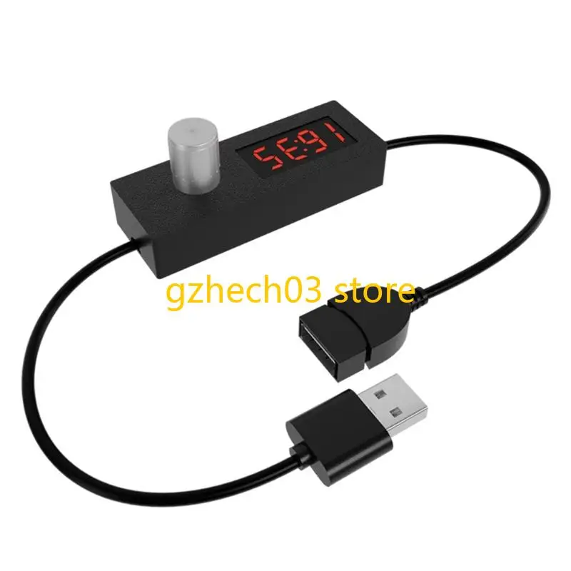 

G2AC Portable USB Auto Power Off Timer Switching Cable Control Cord Easy Adjustment From 5 Minutes to 24 Hours 55 Minutes