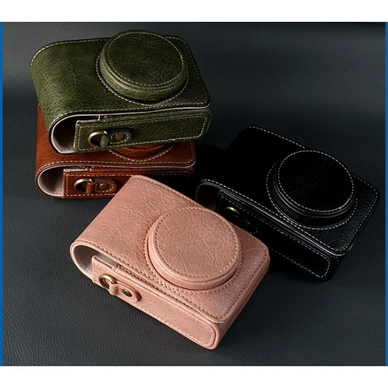

Camera bag Small satchel protective case Portable retro leather case