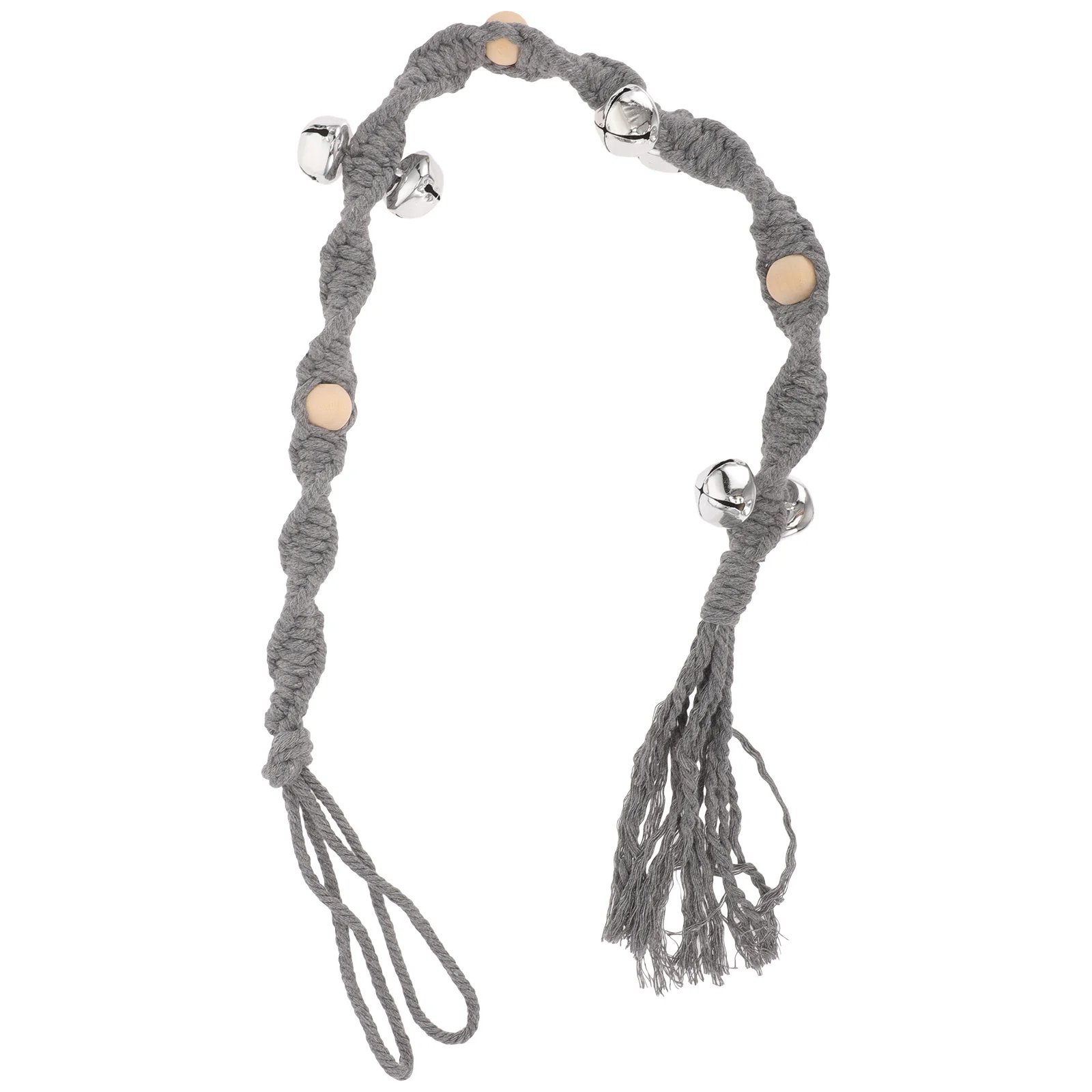 

Hanging Dog Doorbell for Training Dogs with Loud Clear Bell Sound Woven Cotton Rope Design Decorative Pet Door Bell