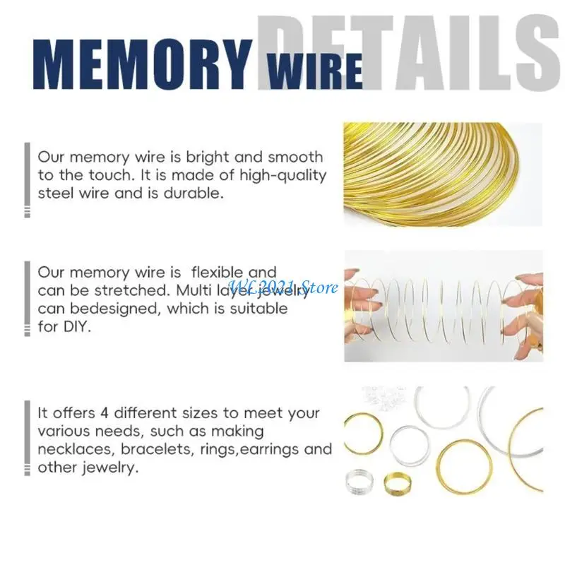 

G5GC Versatile Memory Steel Wire for DIY Jewelry Projects Multiple Sizes Available Wires for Crafting Beautiful Accessories