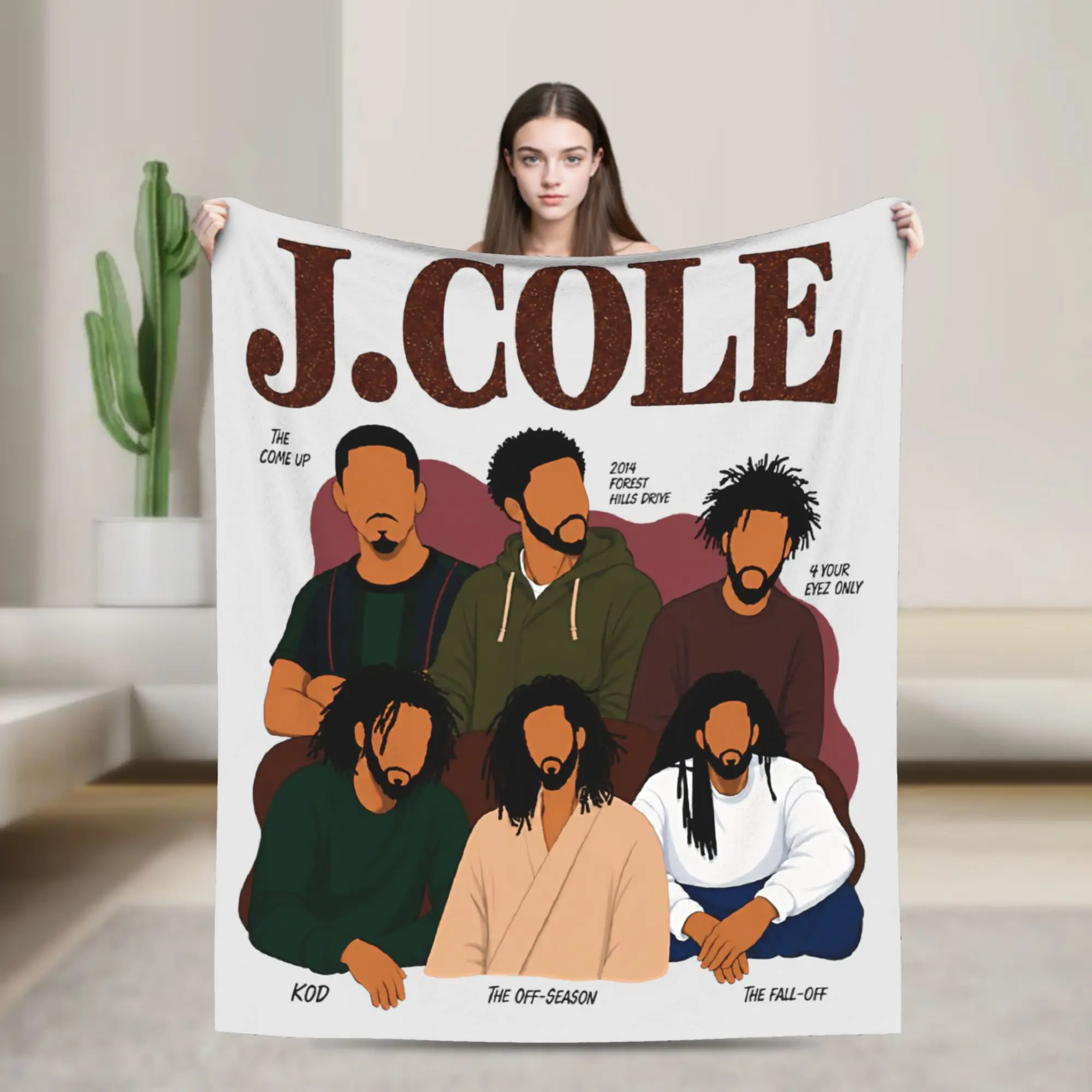 J. Cole Blanket Flannel Spring Autumn  Multi-function Ultra-Soft Throw Blanket for Home Car Rug Piece