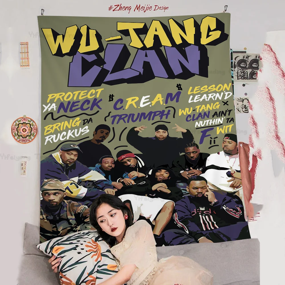 W-WU T-TANG C-CLAN винтажный гобелен с героями мультфильмов, богемные настенные гобелены с мандалой, домашний декор