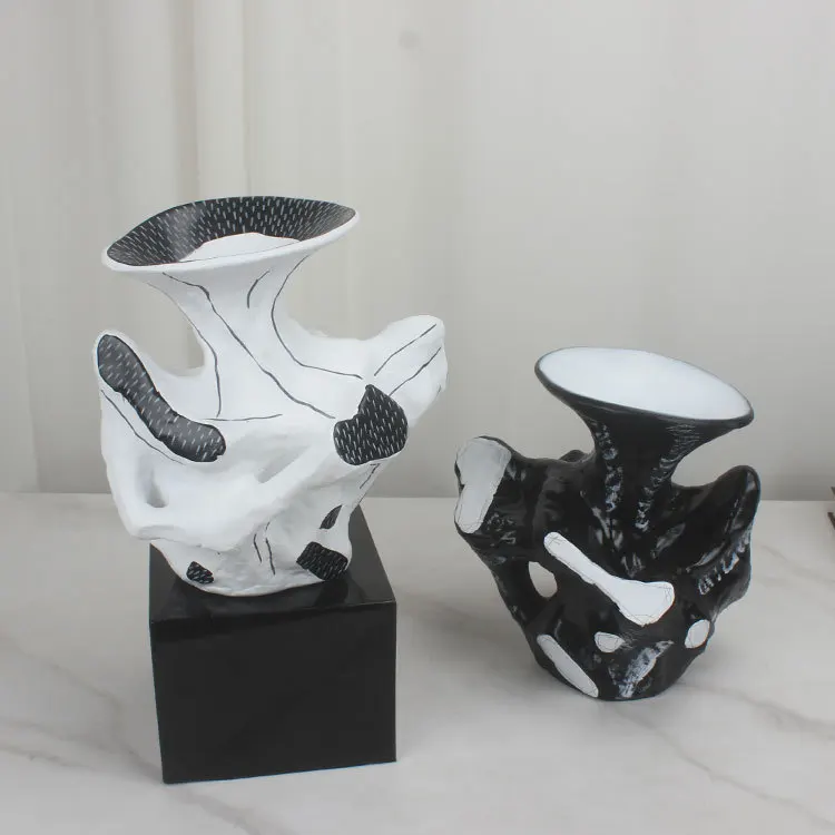 New Chinese hand-painted ink flower arrangement creative ornament wabi sandy wind desktop hotel homestay model room decoration